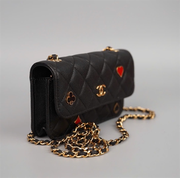 Túi Chanel Charm đen (LHK8CAU1) sz17 KG+
