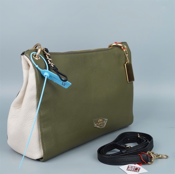 Túi Coach xanh trắng sz31 (ALT) KG+