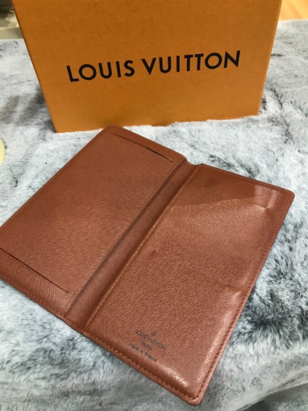 Ví dài LV gập đôi hoa nâu lòng nâu +