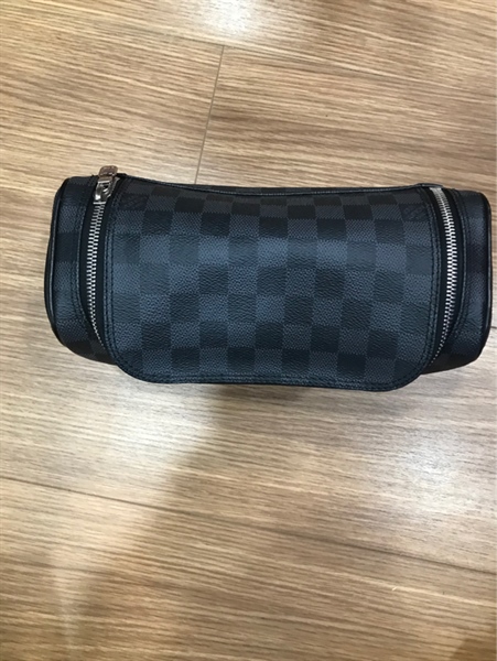 Túi LV ô vuông xanh đen 24cm+