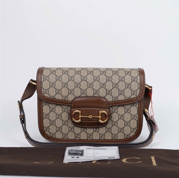Túi GG 1955 nâu (498879) sz 26 +