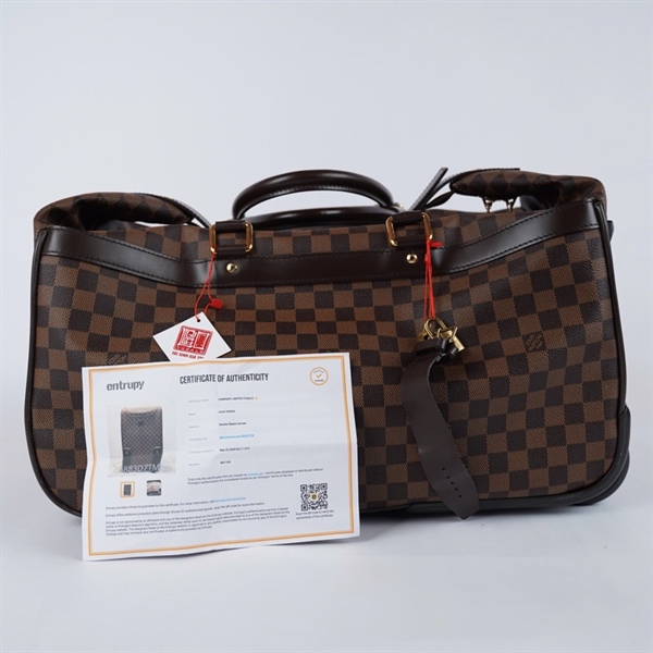 Túi LV du lịch ô vuông nâu kèm ổ+ 2 chìa, tag da sz46 KG+