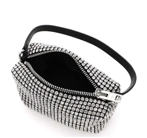 Túi Alexander Wang Trắng lấp lánh KG+