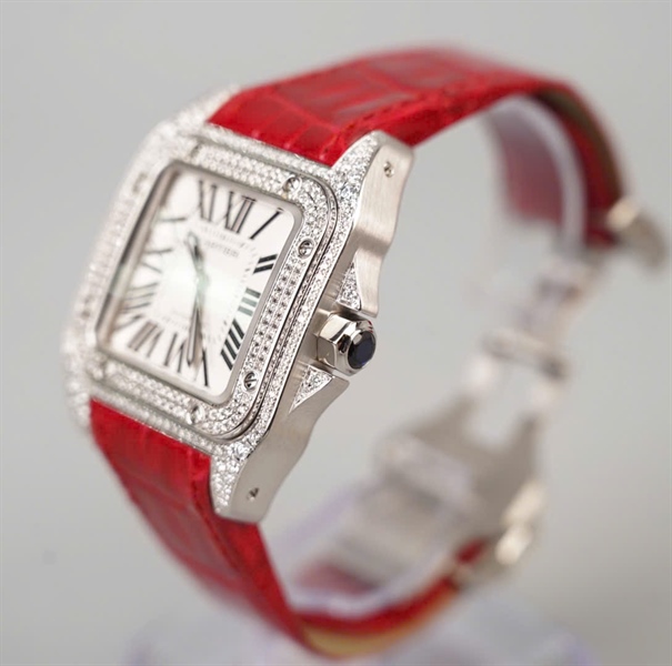 Đồng hồ CARTIER Santos 100 sz36x44 đỏ (495526VX) (HC) KG+