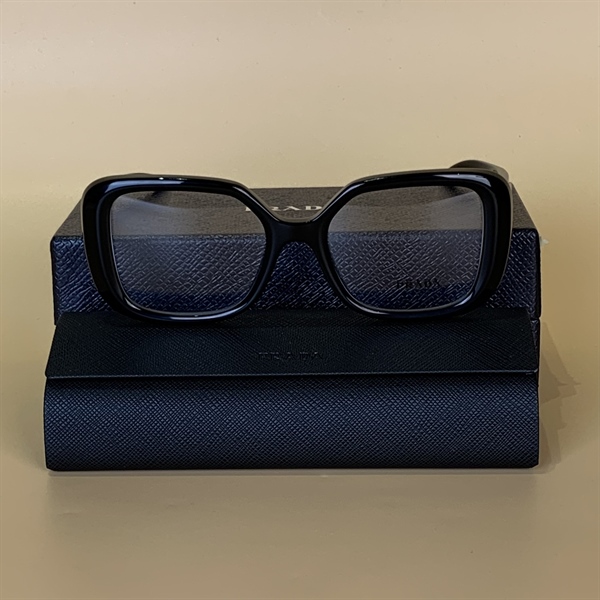Kính Prada VPR10Z gọng đen tròn lớn KG+