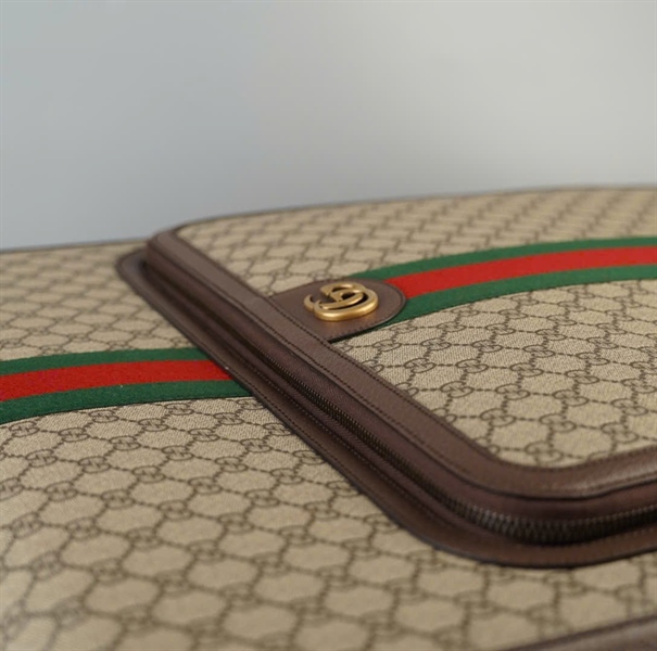 Vali GG Savoy Ophidia xám kèm tag + ổ + 2chìa (BMC)+