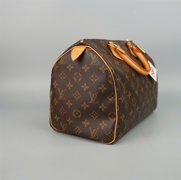 Túi LV speedy hoa nâu kèm ổ + 2 chìa (TH4068) sz30 (BMC) +