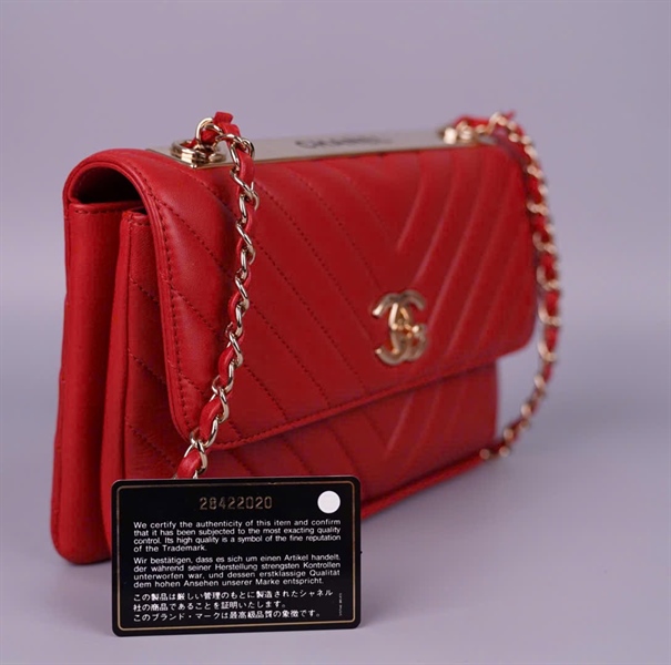 Túi Chanel đỏ (28422020) sz25 (BQ) KG+
