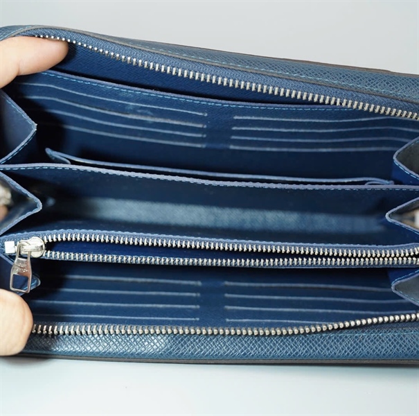 Túi LV Clucth xanh đen sz22 khóa zip (BQ) KG+