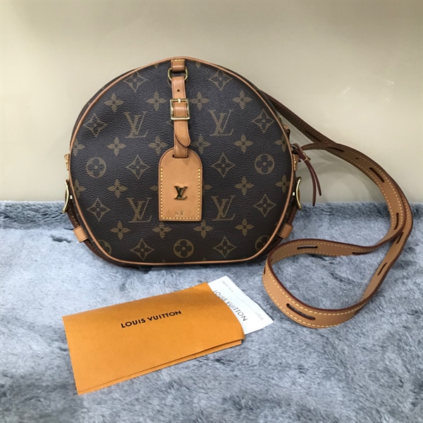 Túi tròn LV hoa nâu KG+