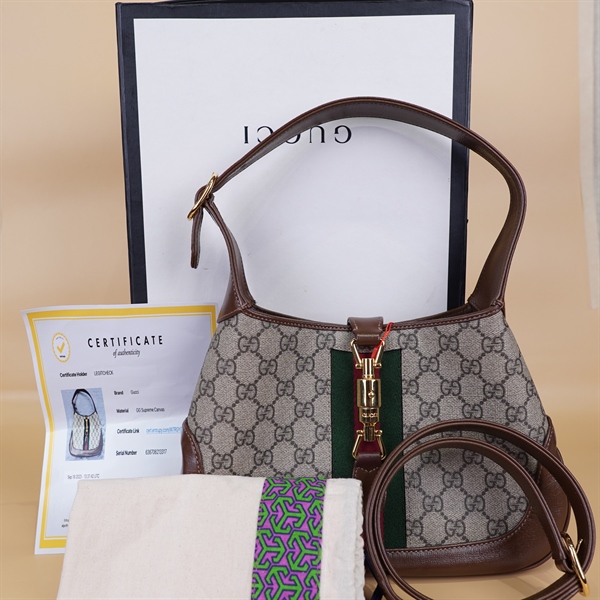 Túi Kẹp Nách GG Xám Nâu Size 28cm+