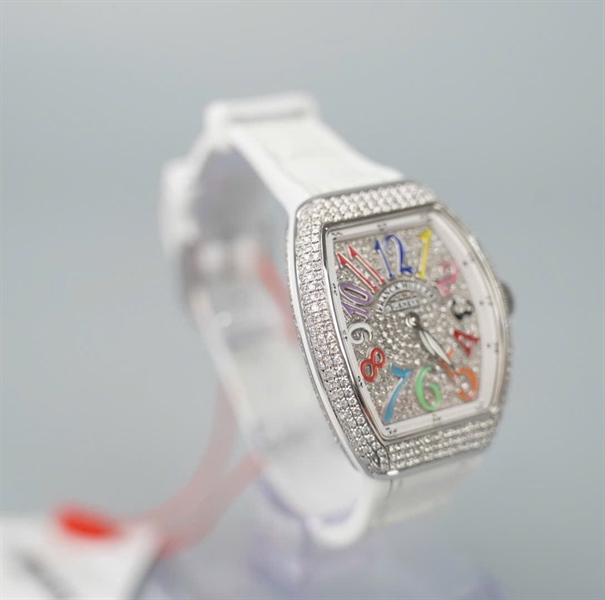 Đồng hồ Franck Muller dây trắng kim màu 12 số (No2263) (HC) KG+