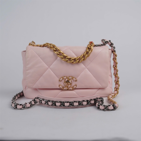 Túi Chanel 19 hồng nude (UJLG8UCC ) sz25 (BQ) KG+