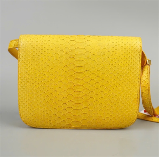Túi Celine Classic Box da trăn vàng (S-CE-1112) sz23KG+