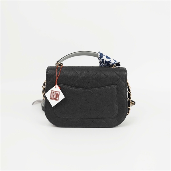 Túi Chanel đen logo quấn chỉ (25251887) sz19 (HC) +