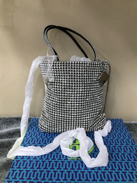 Túi Tory Burch Trắng Lấp Lánh KG+