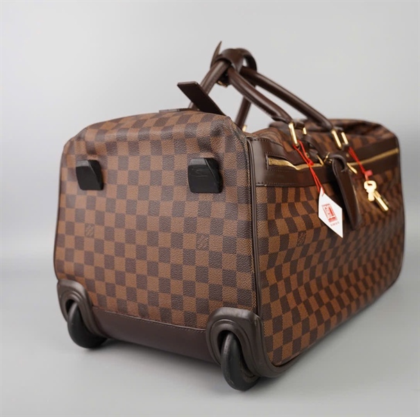 Vali LV Keepall LV Damier ô vuông nâu kèm ổ +2 chìa (BMC)+