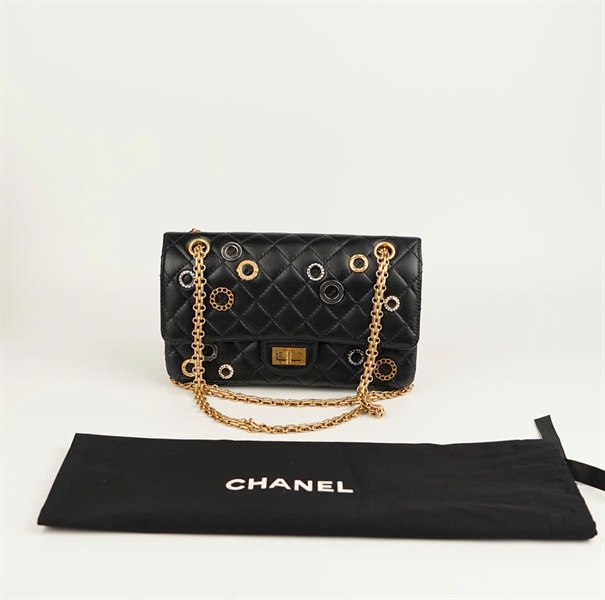 Túi Chanle charm đồng xu đen (HC) +