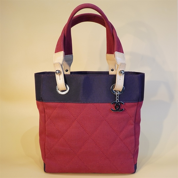 Túi Chanel đỏ phối tím+