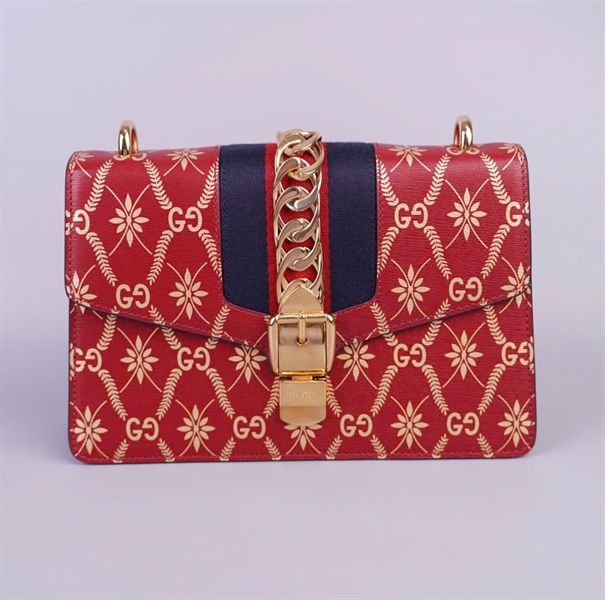 Túi GG Sylvie đỏ (524405-493075) 2strap sz25 (BMC)+