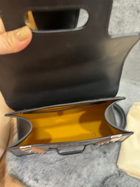 túi goyard đen quai gỗ+