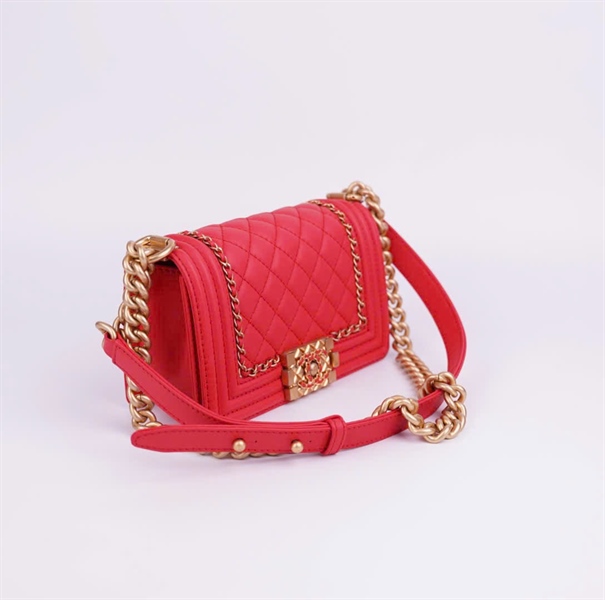 Túi Chanel boy đỏ size 20 (BMC) +