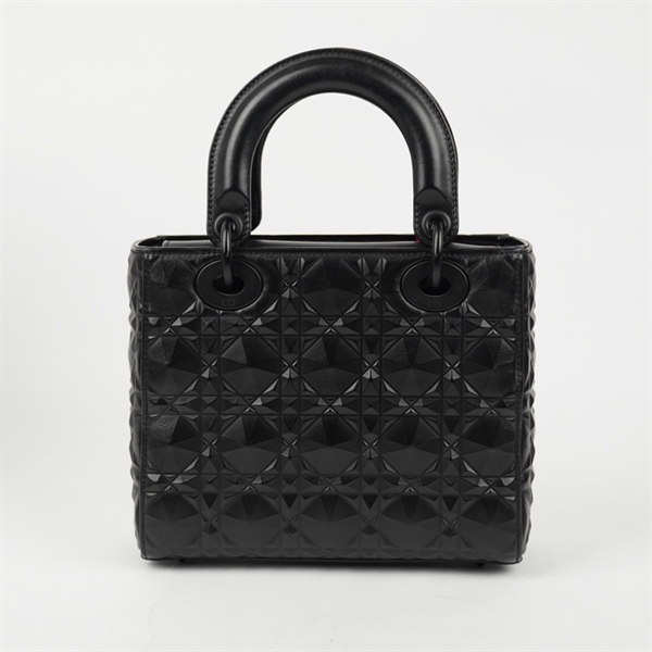 Túi Dior Lady kim cương đen sz S KG+