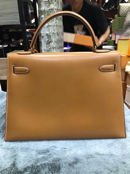 Túi Hermes nâu ổ chìa 23cm KG+