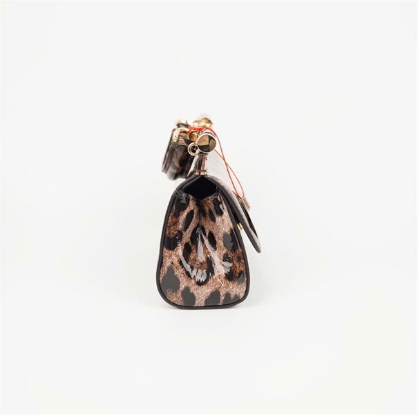 Túi D&G da báo bóng sz 18cm KG+