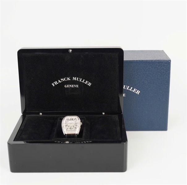 Đồng hồ Franck Muller mặt đá dây da đen (3525) (HC)+