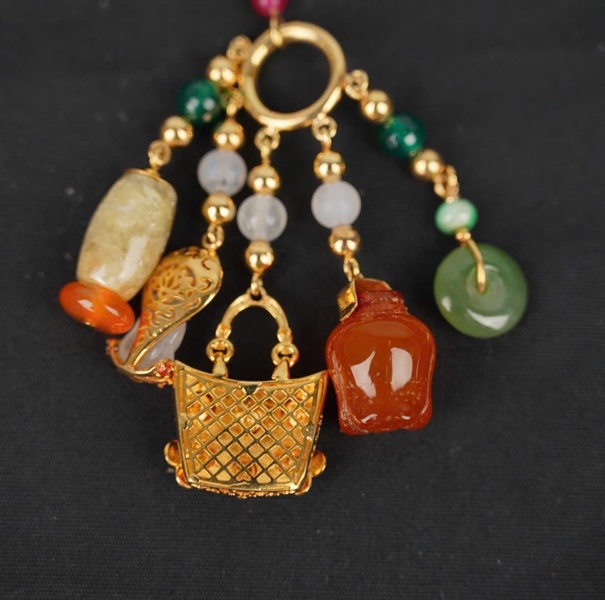 Charm Tara : Khoen bi Vàng 10K, các charm vàng 18K, cẩm thạch, mã não, Phật baby băng ngọc KG+