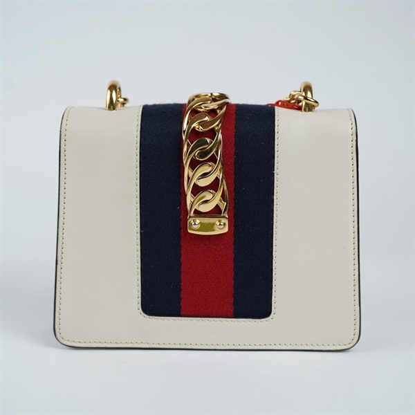 Túi GG Sylvie trắng (431666-493075) sz18 (TH) KG+