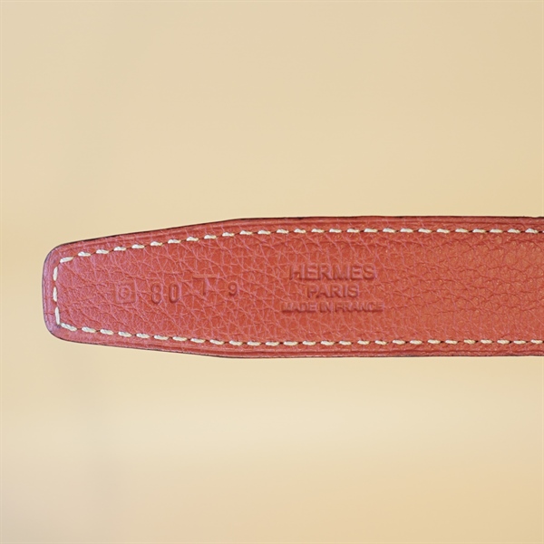 Thắt lưng Hermes màu đỏ gạch KG+