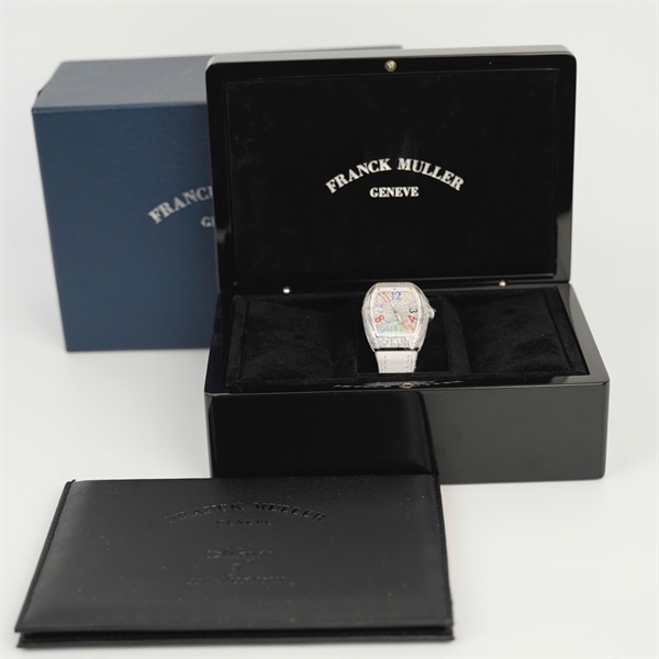 Đồng hồ Franck Muller 12 số màu dây trắng (No2120) sz32 KG+
