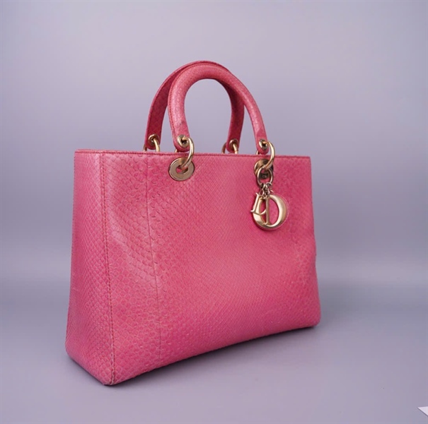 Túi Dior hồng da trăn (14-BO-0152) sz32 KG+