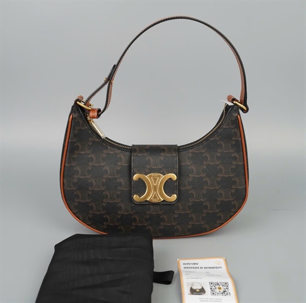 Túi Celine kẹp nách màu nâu sz25 (ALT) KG+