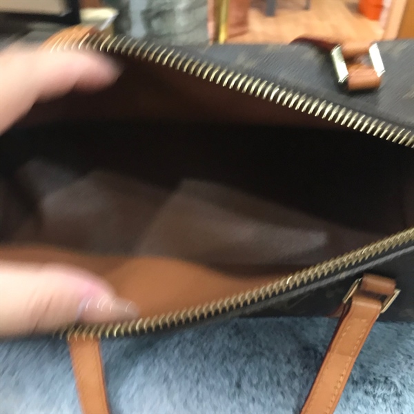Túi trống Lv hoa nâu 30cm+