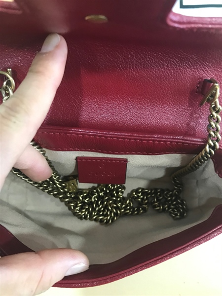 Túi GG Đen Viền Đỏ 17cm+