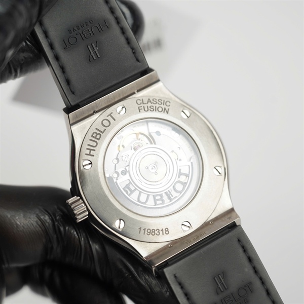 Đồng hồ Hublot mặt đính đá dây đen (1198318) sz42 (HC) KG+