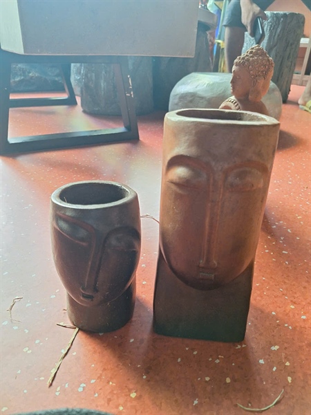 Đồ cổ cặp gốm anh và em +