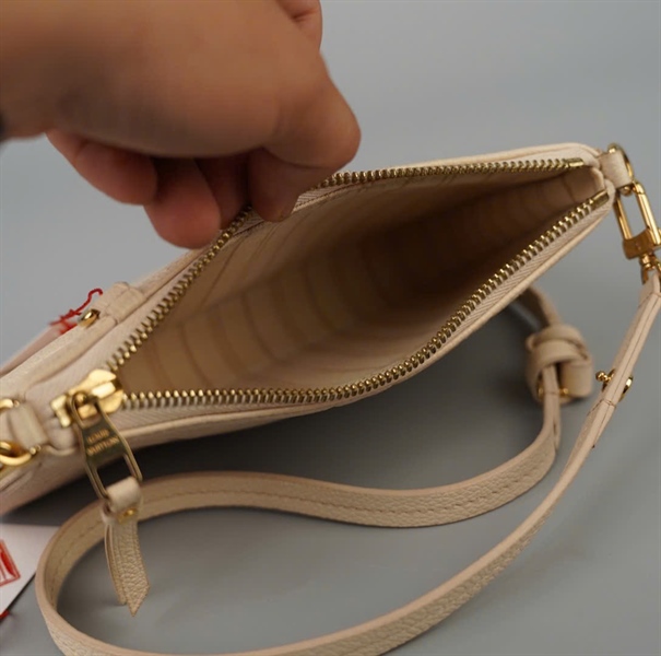 Túi LV hoa trắng da bê 2 strap sz20 KG+