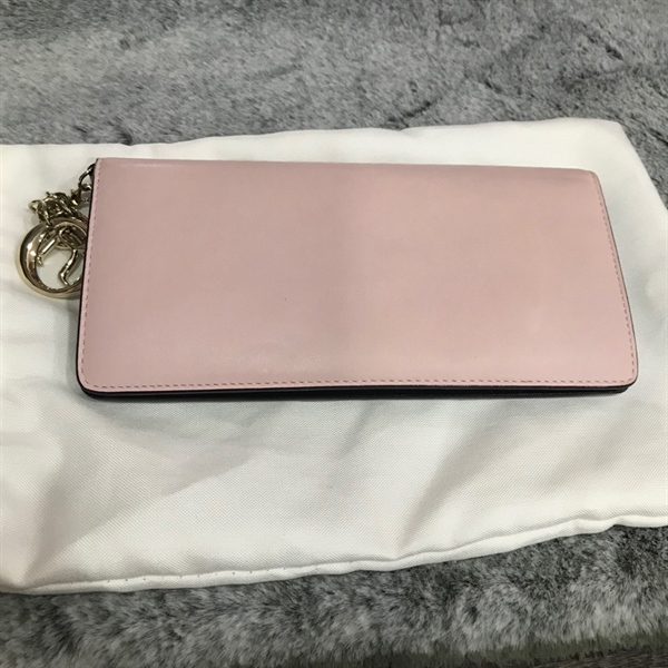 Ví gập 2 Dior hồng +
