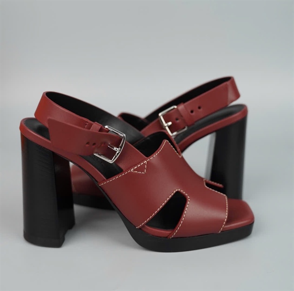 Giày Hermes đỏ sz36 cao 10P (ALT) KG+