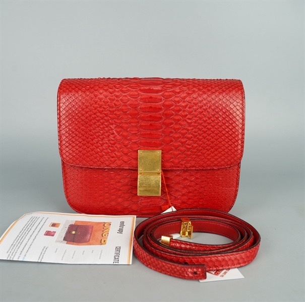 Túi Celine Classic Box đỏ ( U-CE-0123) sz23 KG+
