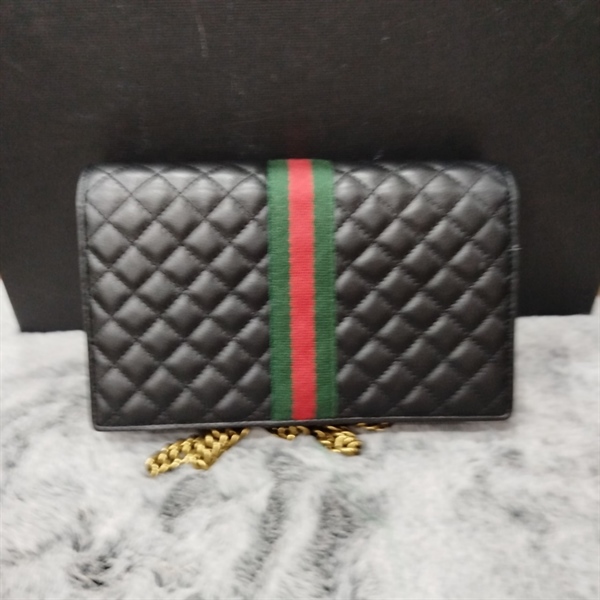 Túi GG đen sọc xanh đỏ ++