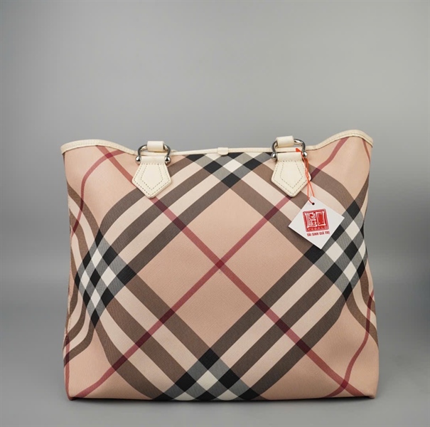 Túi BBR tote màu nude sọc CNPANSIM1PAN sz36 +