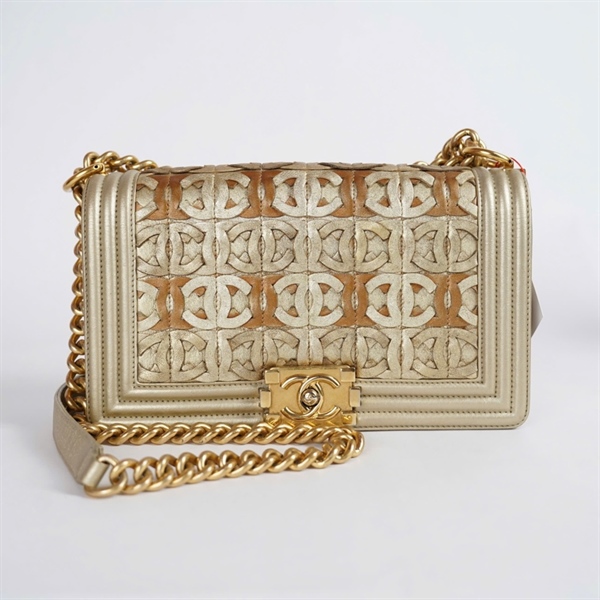 Túi Chanel Boy vàng (20497206) sz25 KG+