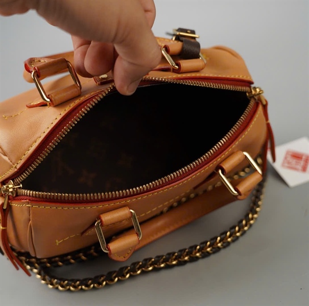Túi LV Speedy nâu kèm tag (FO0250) sz20 (HC)+