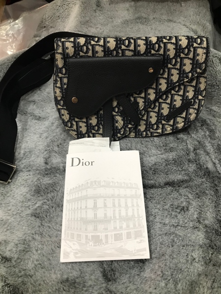 Túi Dior Sadle xanh xám +