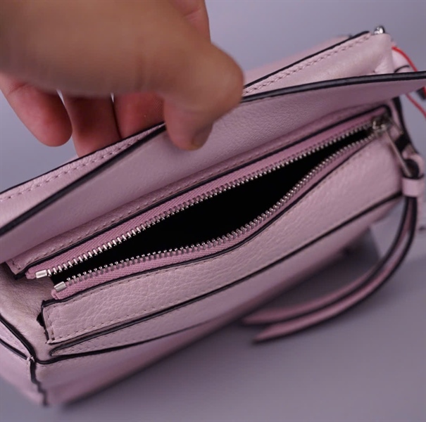 Túi Loewe hồng tím sz17 (BQ) KG+